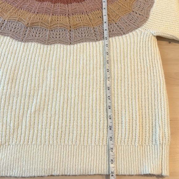 Maurices Ombre Mock Neck Pullover Sweater Plus Size XXL Cream Mauve Pink Rust - Picture 10 of 11